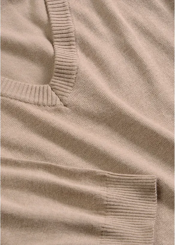 Pull oversize en viscose m&eacute;lang&eacute;e, bonprix