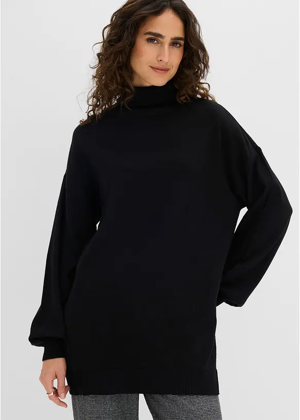 Rollkragenpullover aus Viskose-Mix, bonprix