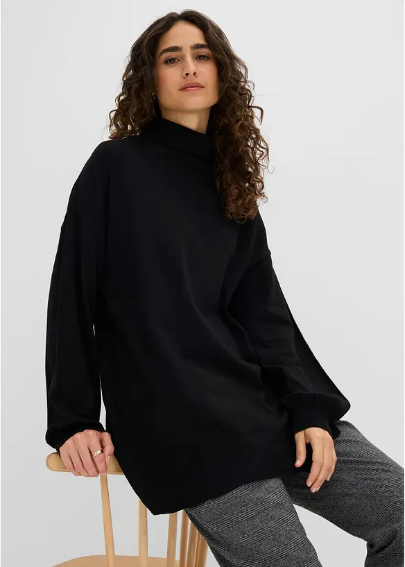 Rollkragenpullover aus Viskose-Mix, bonprix