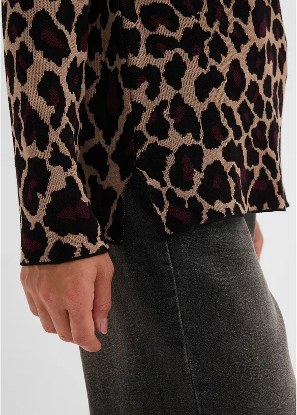 Feinstrickpullover mit Jacquardmuster, bonprix