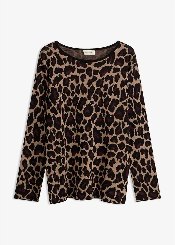 Feinstrickpullover mit Jacquardmuster, bonprix