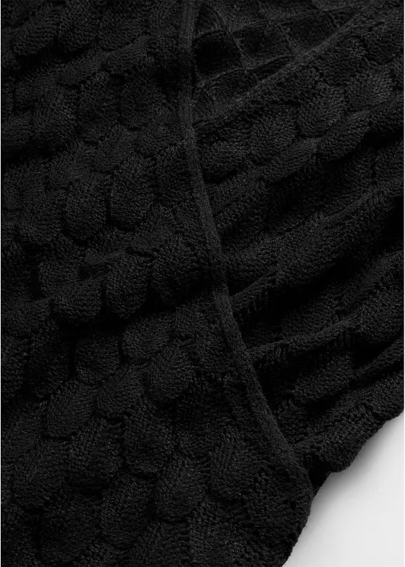 Ajour-Pullover in Wickeloptik, bonprix