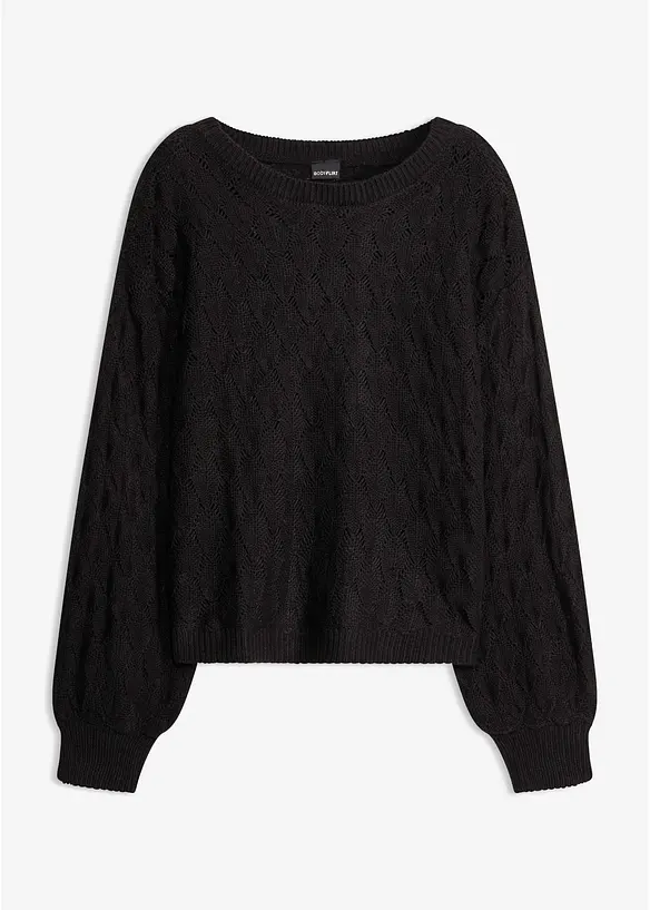 Pull en maille ajour&eacute;e, bonprix
