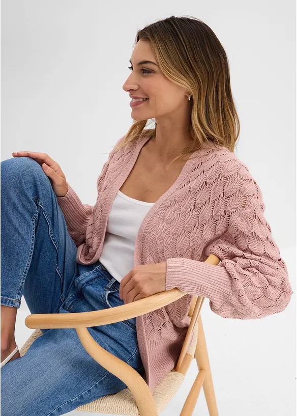 Ajour-Strickjacke, bonprix