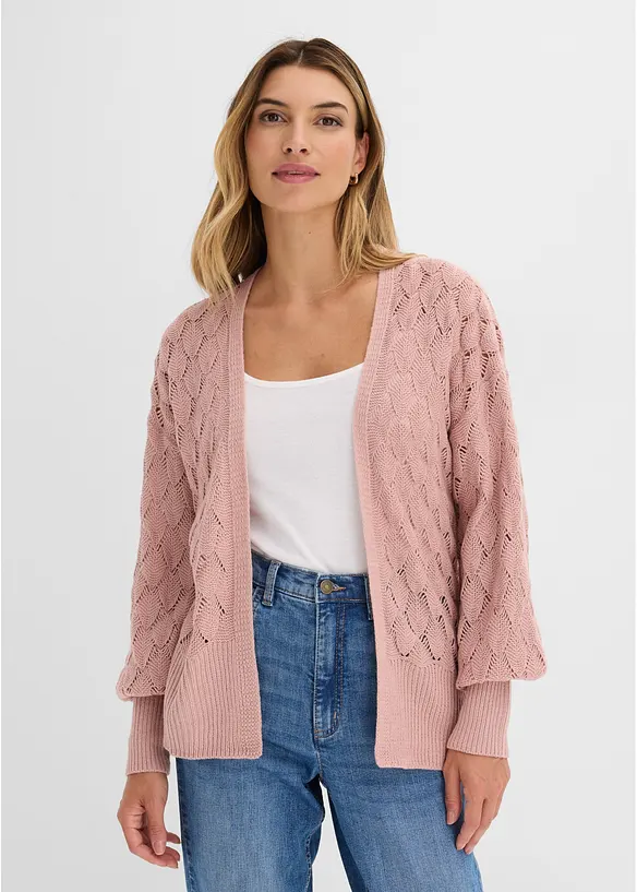 Ajour-Strickjacke, bonprix