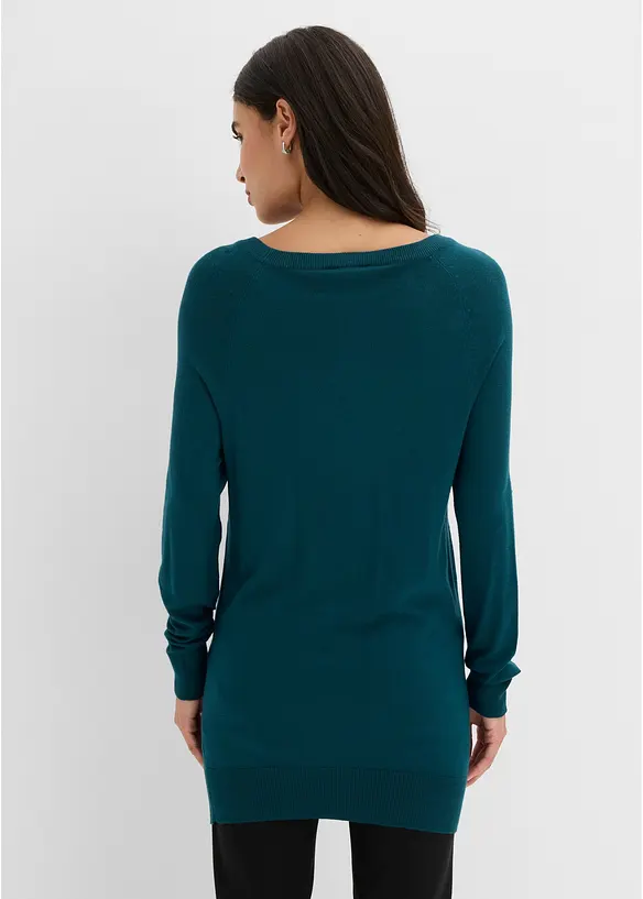 Pull long &agrave; strass, bonprix