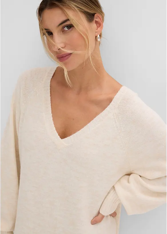 Oversized Strickkleid in Midil&auml;nge, bonprix