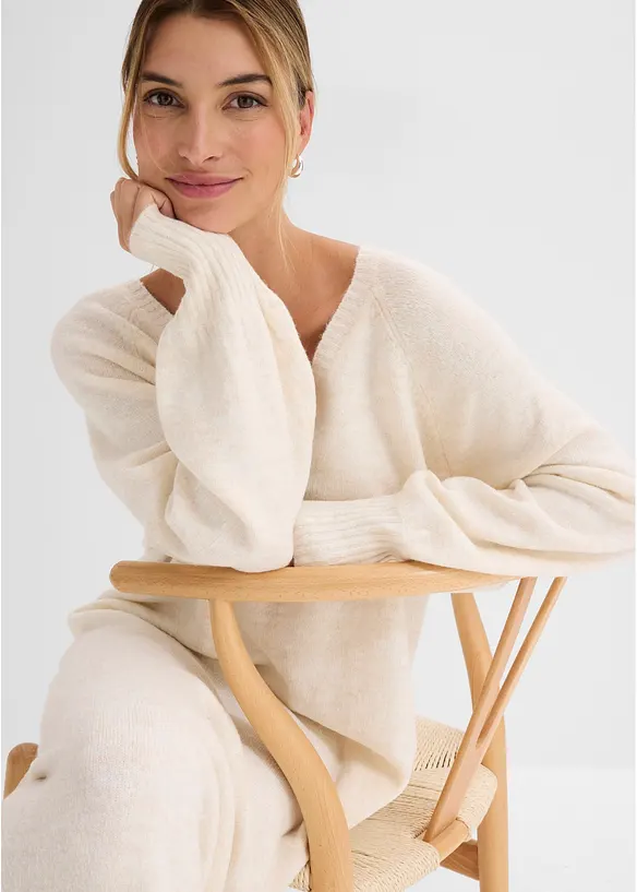 Oversized Strickkleid in Midil&auml;nge, bonprix