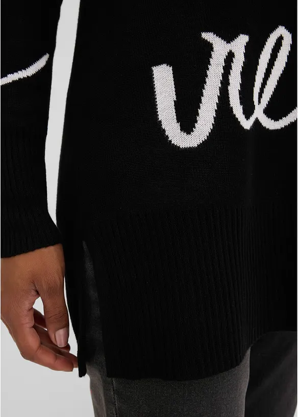 Longpullover mit Schriftzug, bonprix