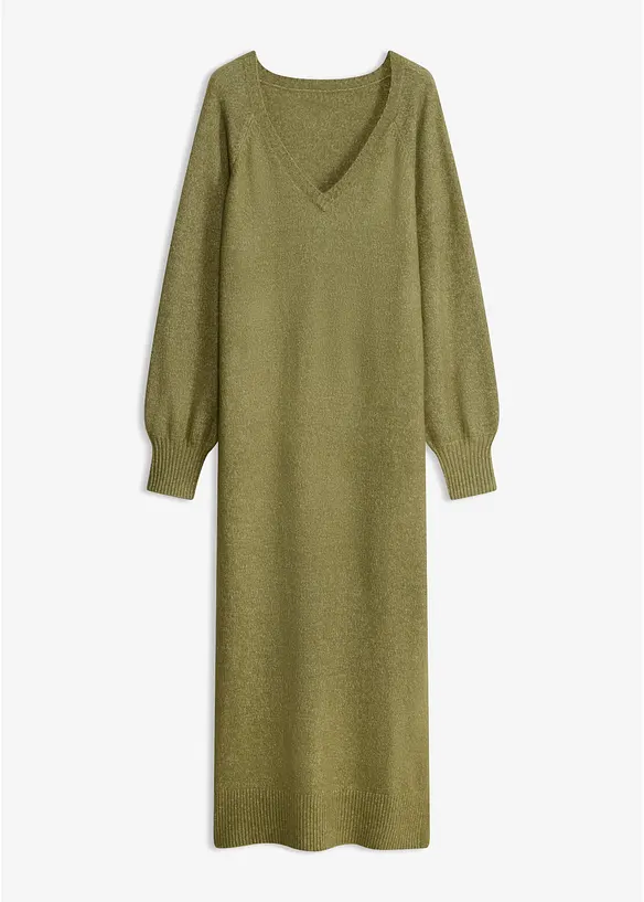 Oversized Strickkleid in Midil&auml;nge, bonprix