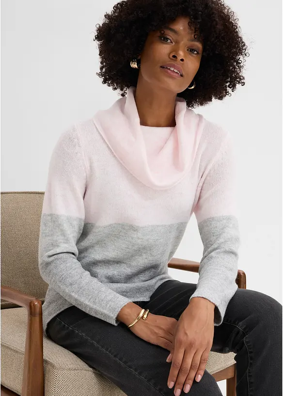 Pull &agrave; col roul&eacute;, bonprix