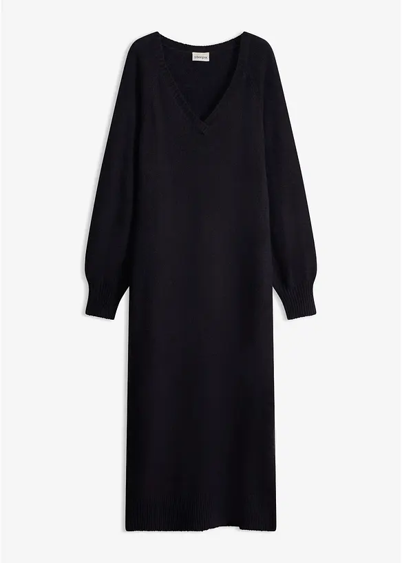 Oversized Strickkleid in Midil&auml;nge, bonprix