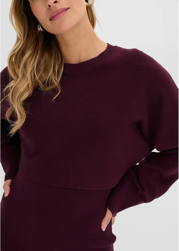 Robe et pull en maille (ens. 2 pces), bonprix