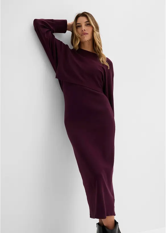 Robe et pull en maille (ens. 2 pces), bonprix