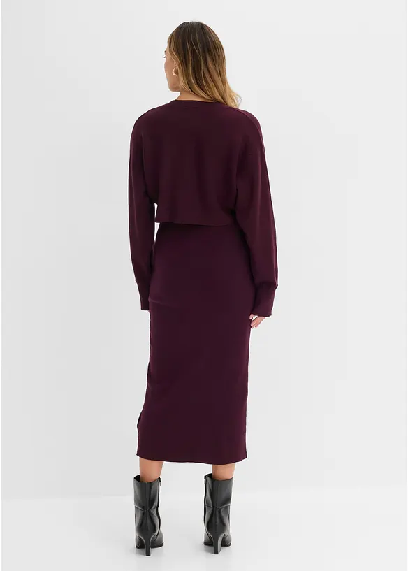 Robe et pull en maille (ens. 2 pces), bonprix