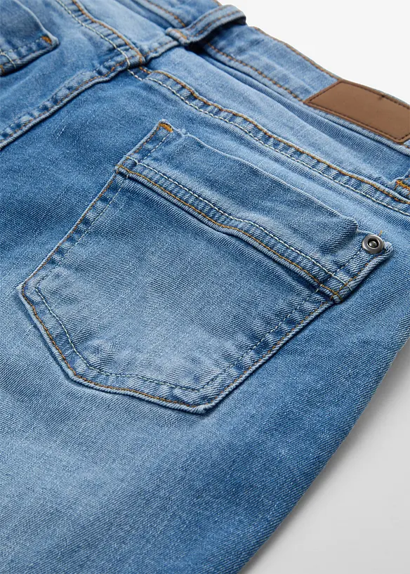 Jean droit taille mi-haute, extensible, bonprix
