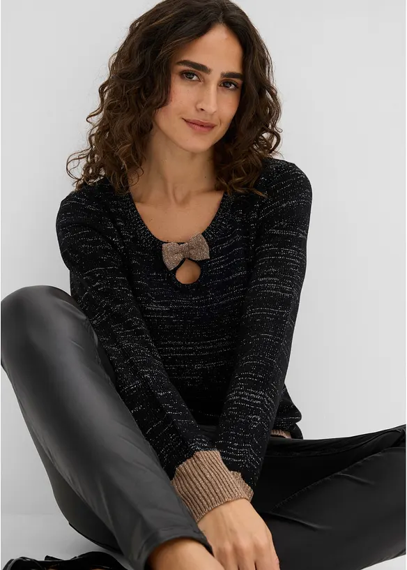 Pull avec n&oelig;ud, bonprix