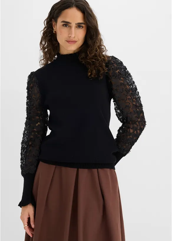 Rollkragenpullover aus weichem Viskose-Mix, bonprix