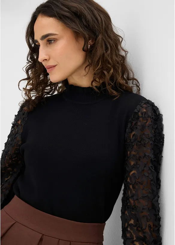 Rollkragenpullover aus weichem Viskose-Mix, bonprix