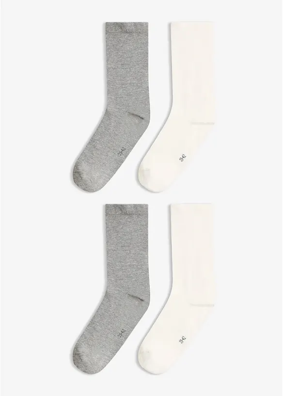 Socken mit druckfreiem Bund (4er Pack), bonprix