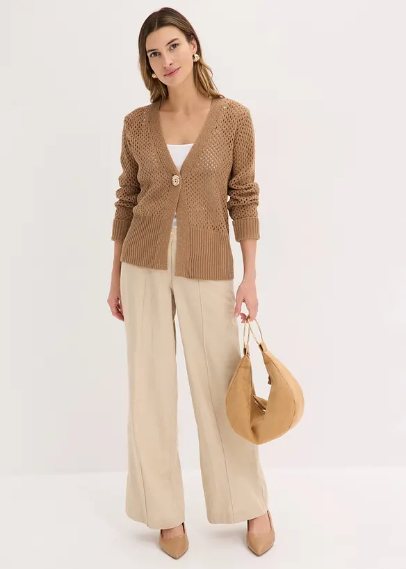 Ajour-Strickjacke, bonprix