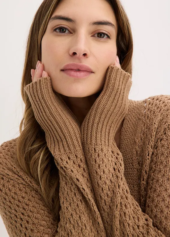 Ajour-Strickjacke, bonprix