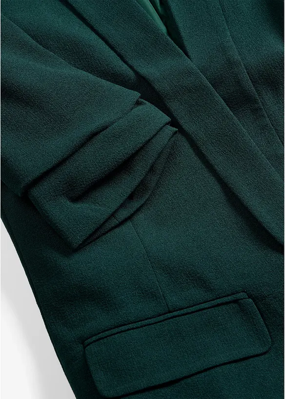 Blazer long &agrave; manches drap&eacute;es, bonprix
