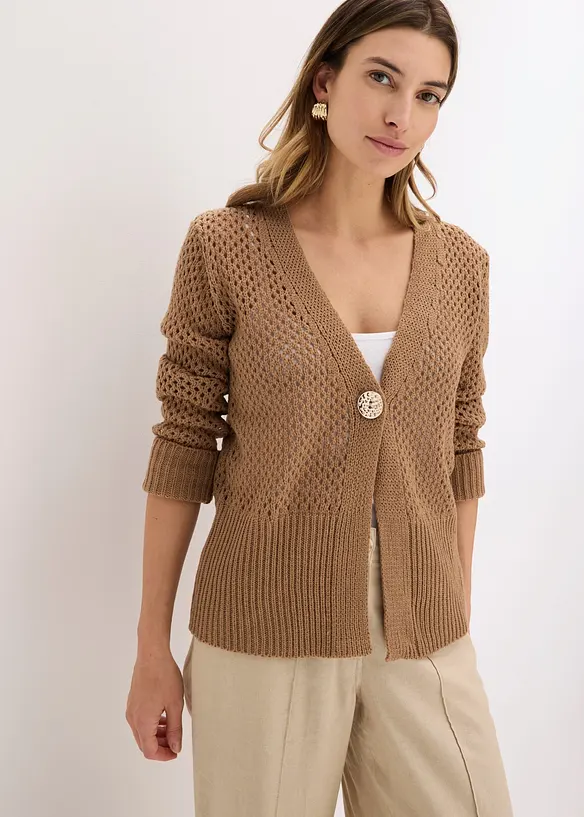 Ajour-Strickjacke, bonprix