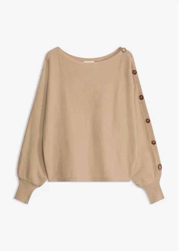 Pullover mit Knopfdetails, bonprix