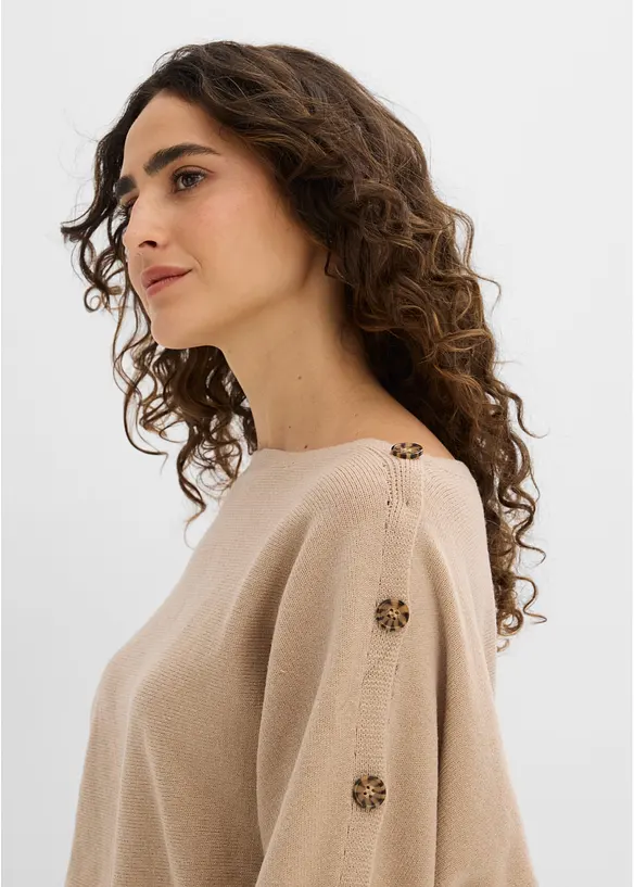 Pullover mit Knopfdetails, bonprix
