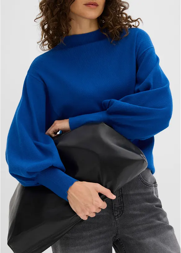 Strickpullover mit Ballon&auml;rmeln, bonprix