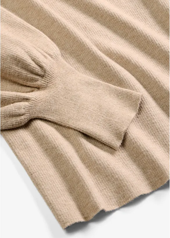 Strickpullover mit Ballon&auml;rmeln, bonprix