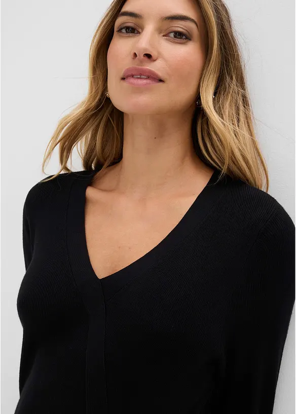 Robe en maille de viscose m&eacute;lang&eacute;e, bonprix