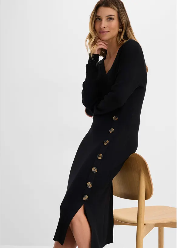 Robe en maille de viscose m&eacute;lang&eacute;e, bonprix