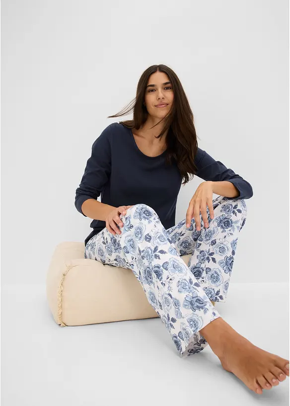 Pyjama aus reiner Bio-Baumwolle, bonprix