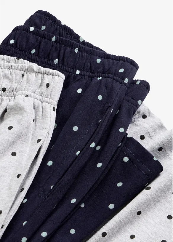 Lange Pyjamahose aus reiner Baumwolle (2er Pack), bonprix