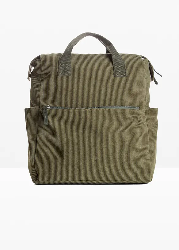Sac &agrave; dos en velours c&ocirc;tel&eacute;, bonprix