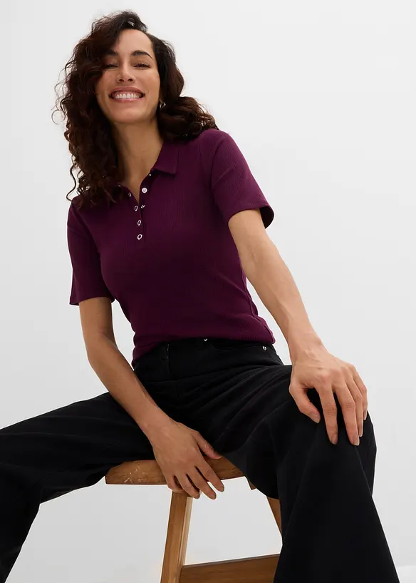 Polo en viscose extensible, bonprix