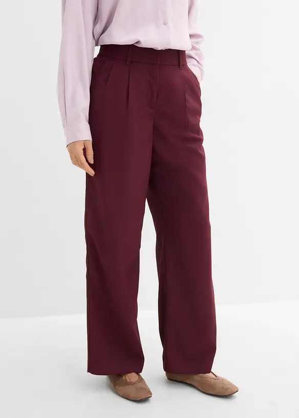 Pantalon &agrave; texture twill et taille extensible, bonprix