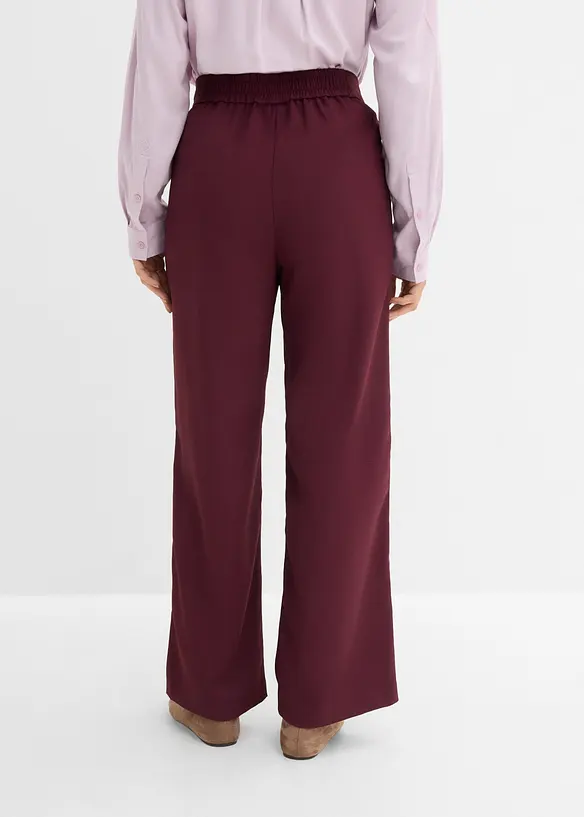 Pantalon &agrave; texture twill et taille extensible, bonprix