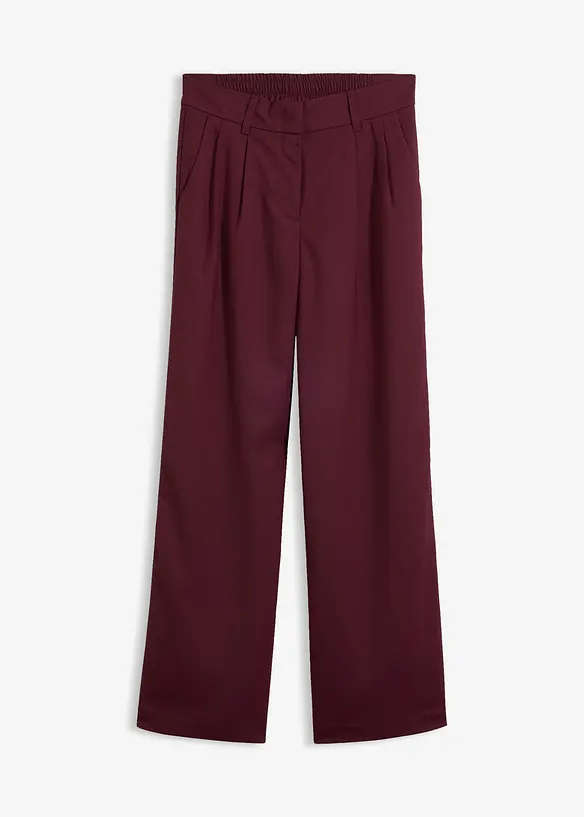 Pantalon &agrave; texture twill et taille extensible, bonprix