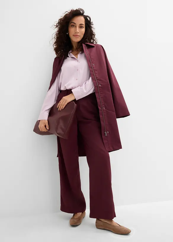 Pantalon &agrave; texture twill et taille extensible, bonprix