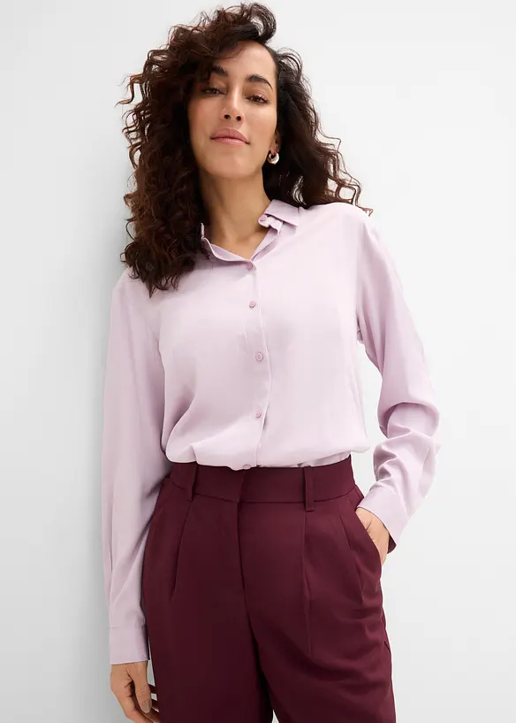 Pantalon &agrave; texture twill et taille extensible, bonprix