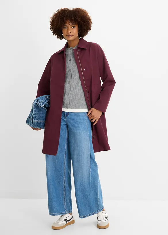 Trench oversize d&eacute;perlant, bonprix