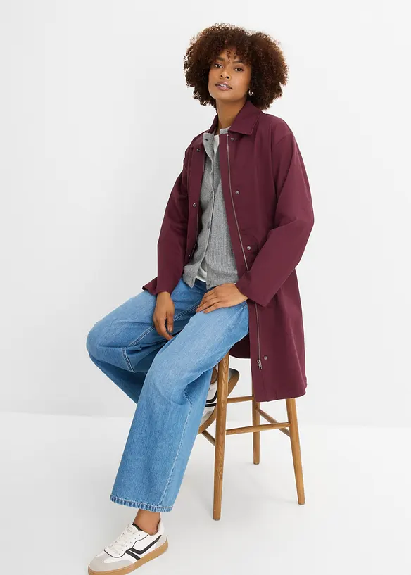 Trench oversize d&eacute;perlant, bonprix
