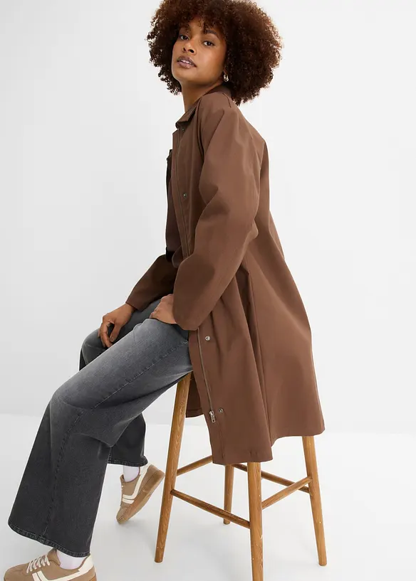 Trench oversize d&eacute;perlant, bonprix