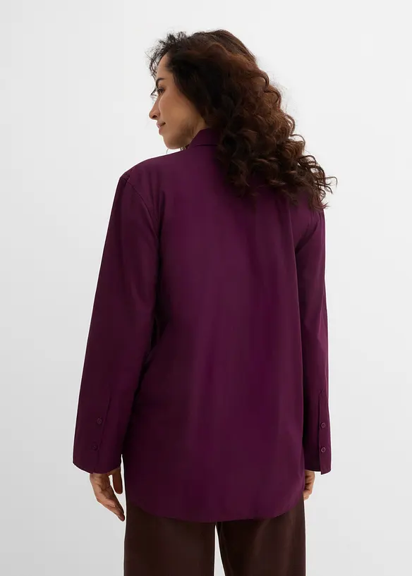Hemdbluse aus reiner Bio-Baumwolle, bonprix