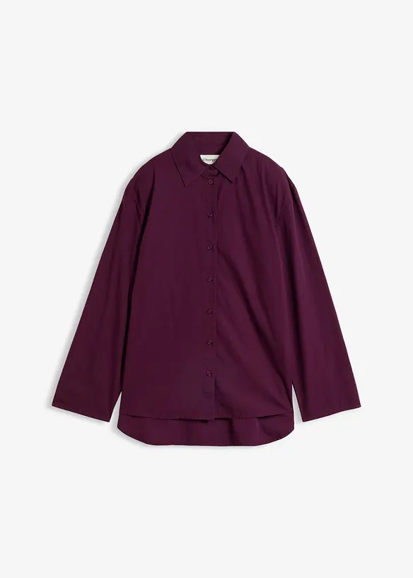 Hemdbluse aus reiner Bio-Baumwolle, bonprix