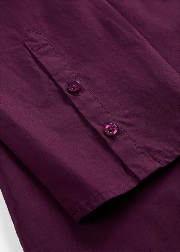 Hemdbluse aus reiner Bio-Baumwolle, bonprix
