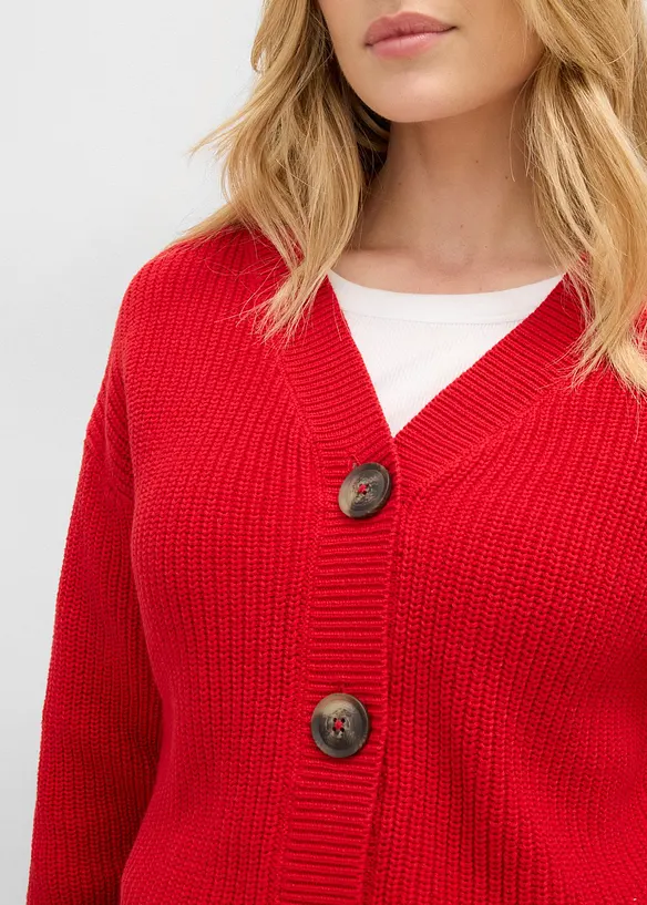 Grobstrickjacke aus reiner Baumwolle, bonprix